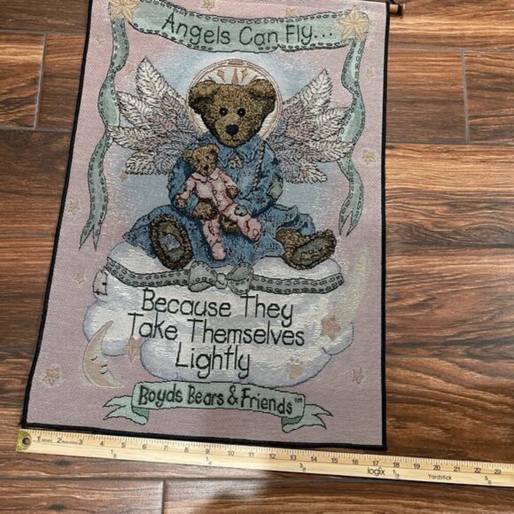 Vintage 90s Boyd's Bears Angelica Guardian Wall Hanging 17'' x 25''‎ Collectible - Picture 5 of 5